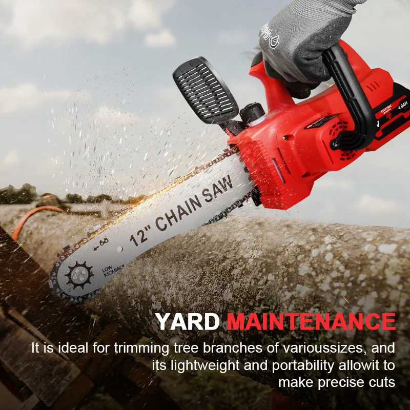 EG 12Inch Безщеткая Электрическая Садовая Пила Портативная Записание Безпроводная