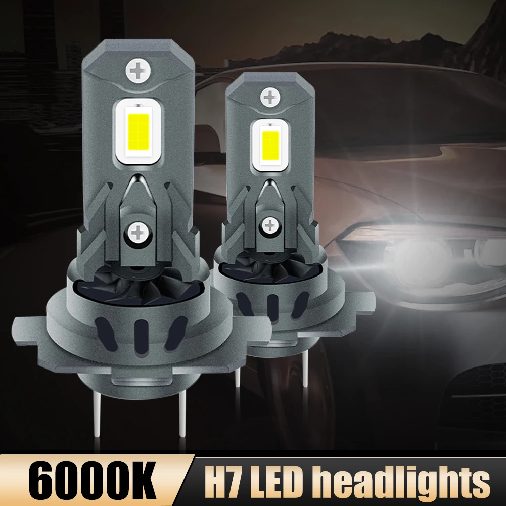 

120W 6000K Car H7 LED Headlight High Power 12V 18000LM Auto Fog Light Automobile Diode Lamp IP68 Light With Fast Cooling Fan