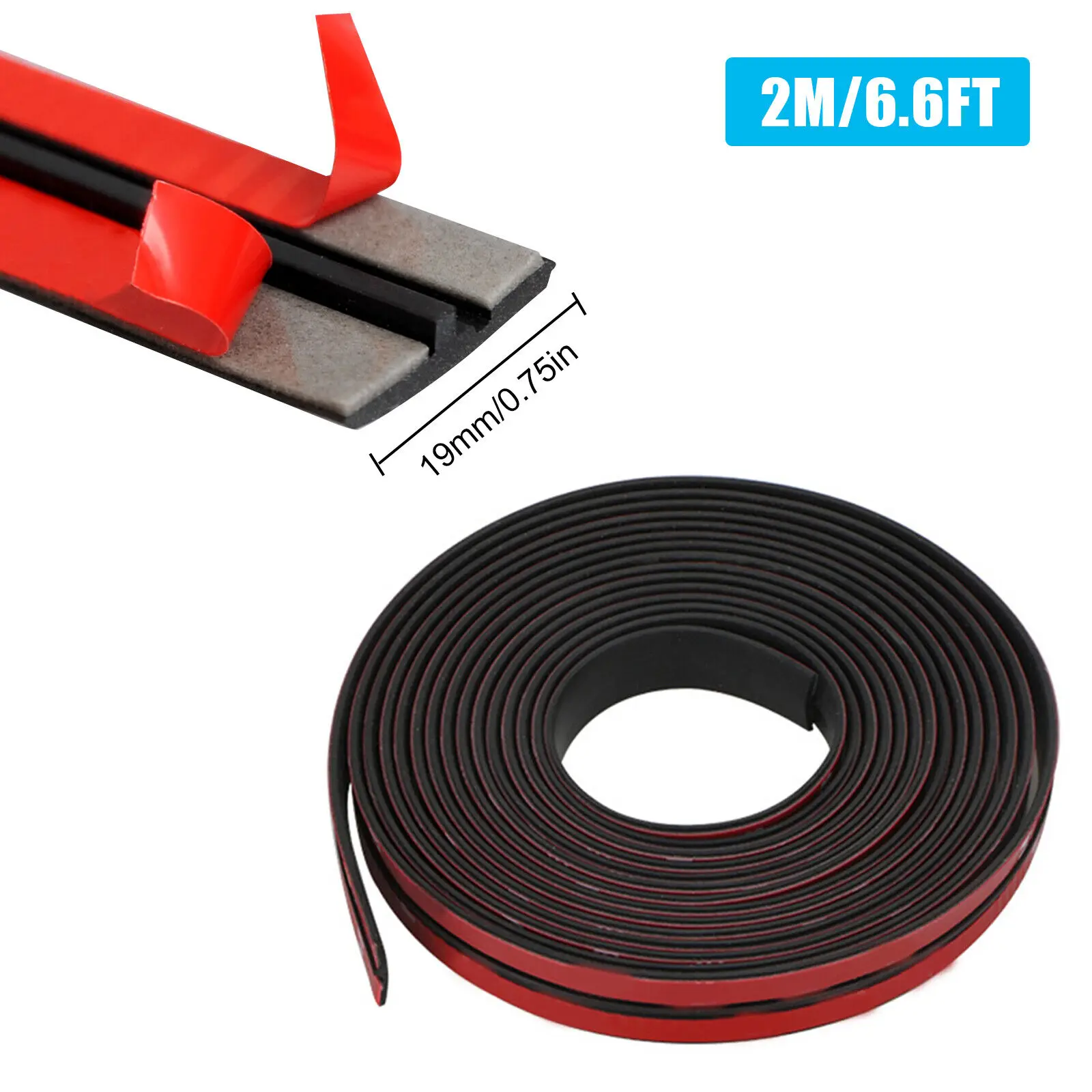 

Rubber Car Seals Edge Sealing Strips Auto Roof Windshield Car Sealant Protector Strip Window Seals Soundproof 2M*19MM