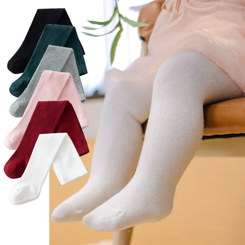 Spring Autumn Newborn Baby Long Stockings Solid Color Breathable Socks Elastic Soft Combed Cotton Socks For Toddler Tights Sock