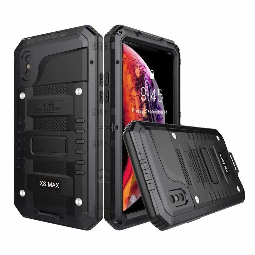 

Полноразмерный бронированный чехол Doom IP68, водонепроницаемый чехол для iPhone XS XR XS MAX, металлический бампер для iPhone SE 2020 8 Plus 7 6, противоударный ч...