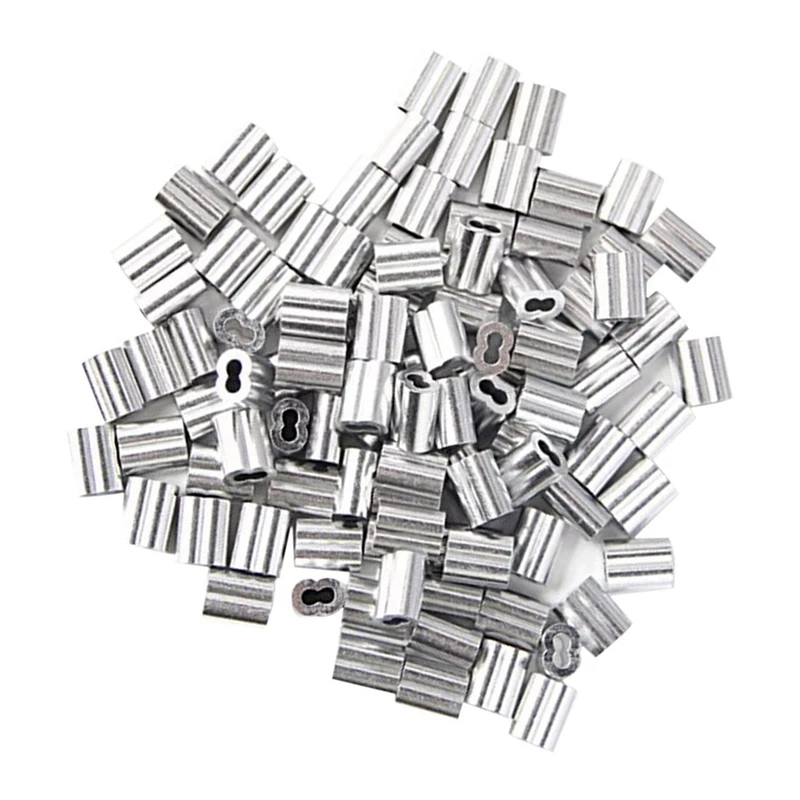 

1200X Aluminum Crimping Loop Sleeve For 2Mm Diameter Wire Rope And Cable