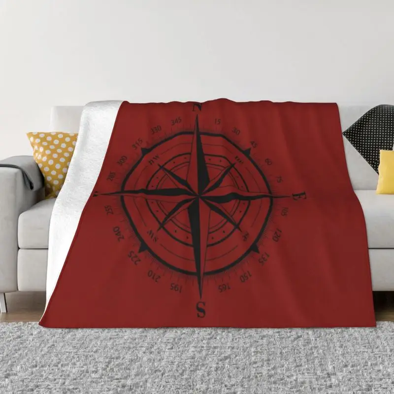 

True North Compass Nautical Love Blanket Flannel Fleece Warm Sailing Sailor Throw Blankets for Car Bedding Couch Bedspreads