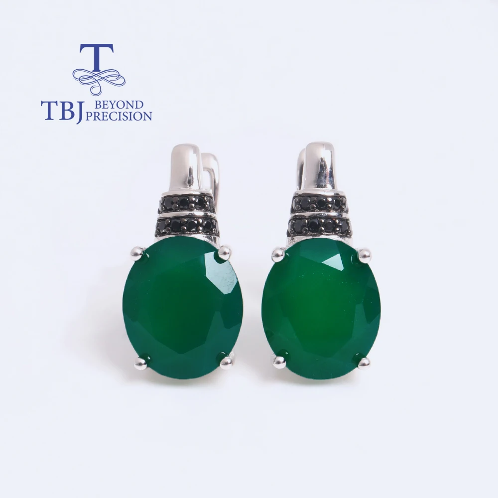 Роскошный дизайн кольцо с натуральным зеленым агатом серьги ожерелье комплект