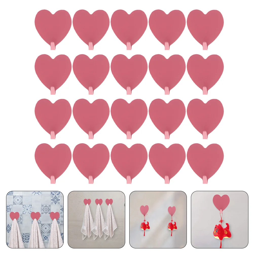 

20 шт., декоративные крючки в форме сердца