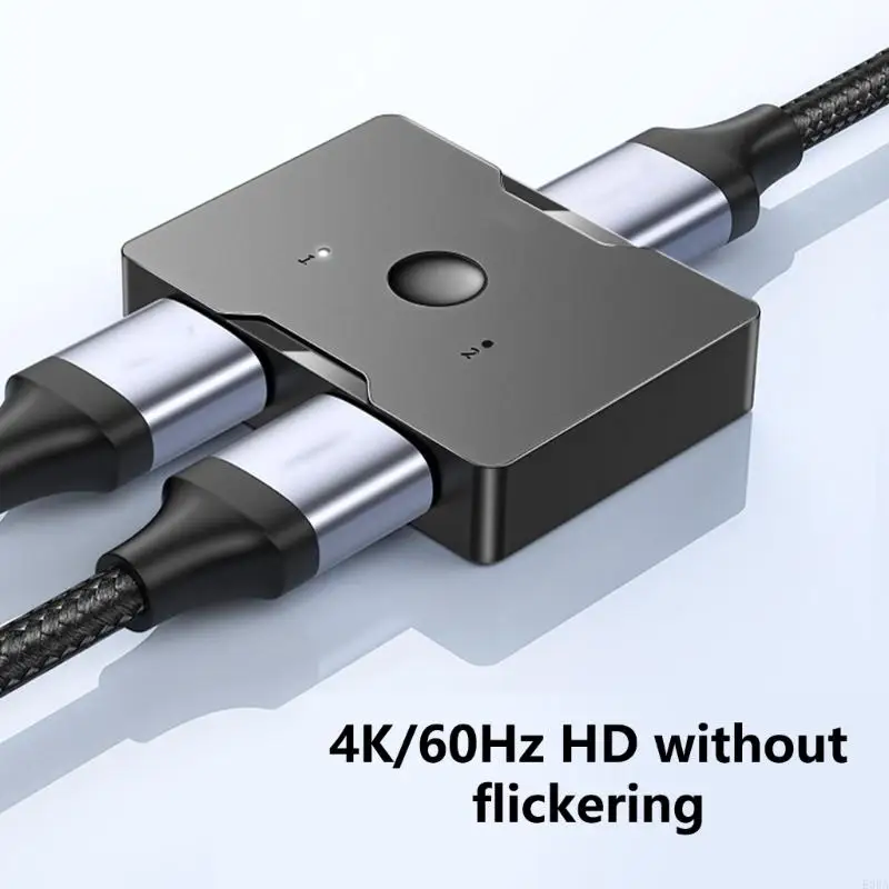 Переключатель HDTV 4K 60 Гц BI-направление 1x2/2x1 Адаптер Алюминий 2 в 1 OUT из выхода для
