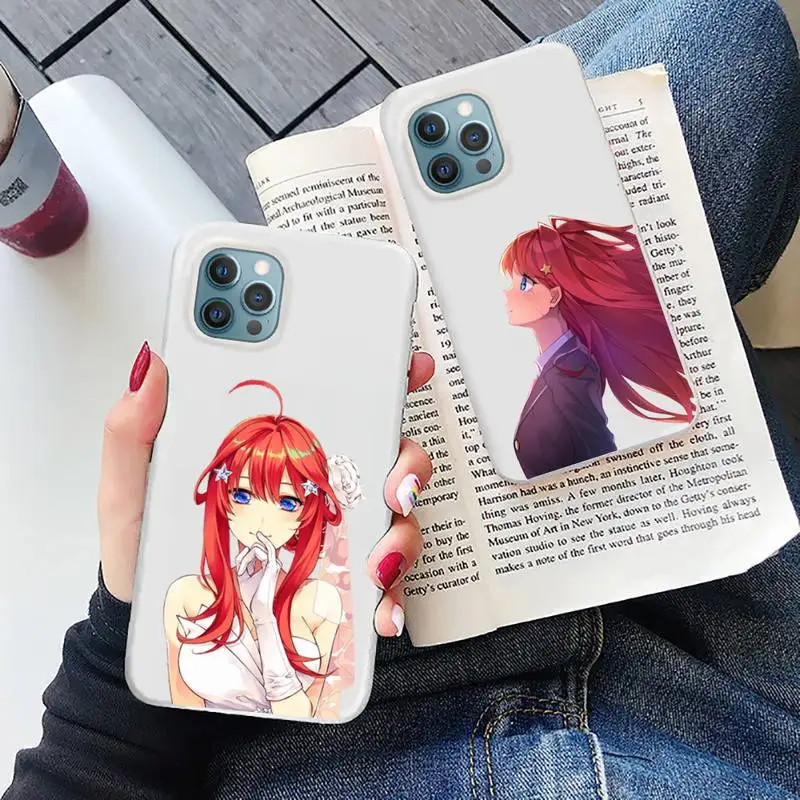 

Gotoubun no Hanayome Phone Case Candy Color for iPhone 6 7 8 11 12 13 s mini pro X XS XR MAX Plus
