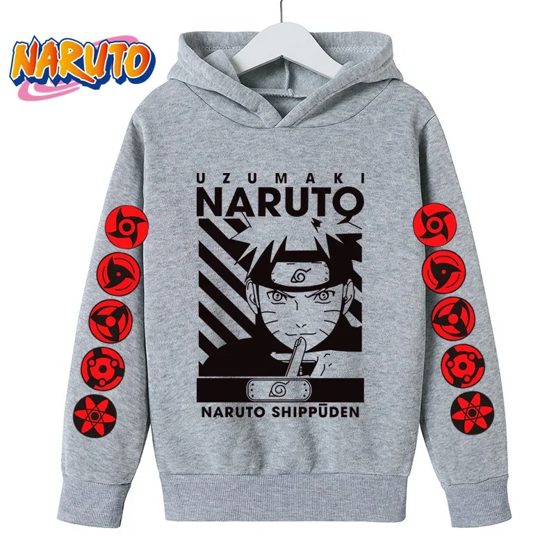 Толстовка с капюшоном в стиле аниме Naruto детская одежда для девочек маленьких