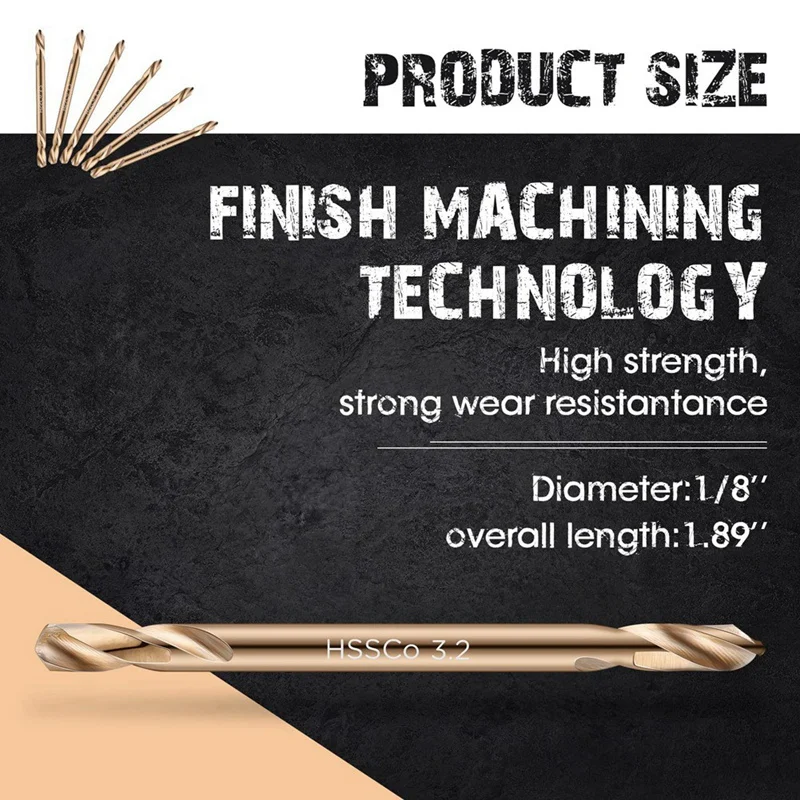 Кобальтовые сверла дюйма 30 шт. двухсторонние кобальтовые для закаленной стали