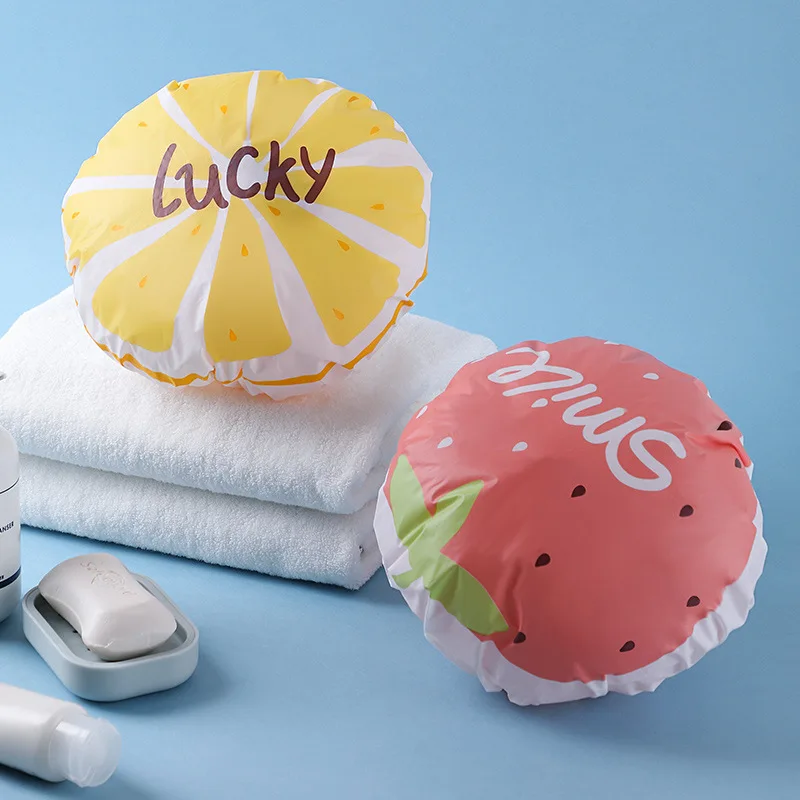 

Waterproof Shower Cap Random 6 Pcs Shower Cap Adult Cartoon Caps Kitchen Anti-smoke Hair Cap for Women Cheap Wholesale Goods