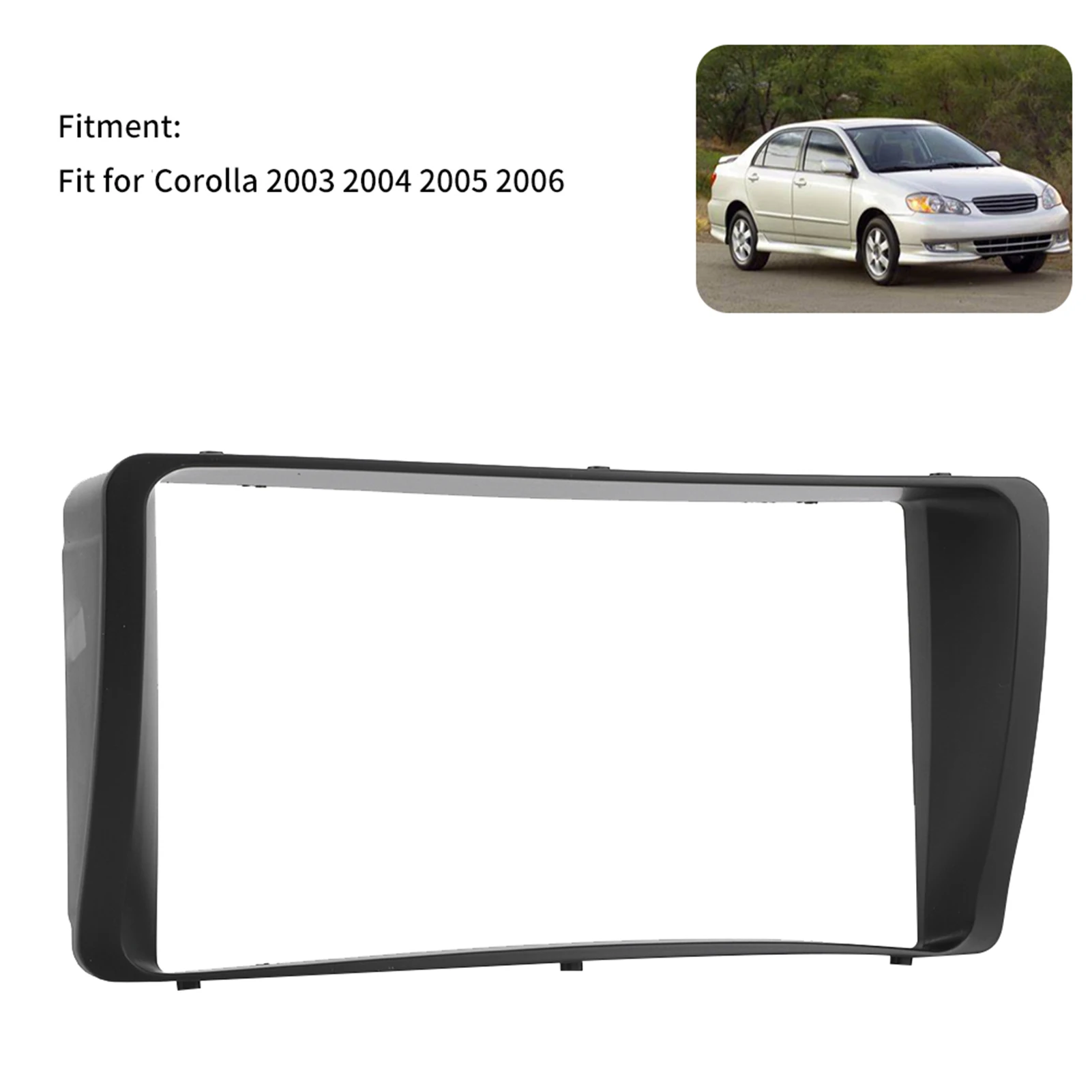 2Din 7in Navigation Fascias Frame DVD Stereo Radio Player Отделка панели подходит для Corolla 03 ‑ 06