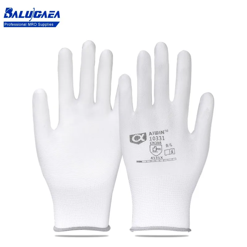 1 пара рабочих перчаток экономичные перчатки из полиэстера с полиуретановым
