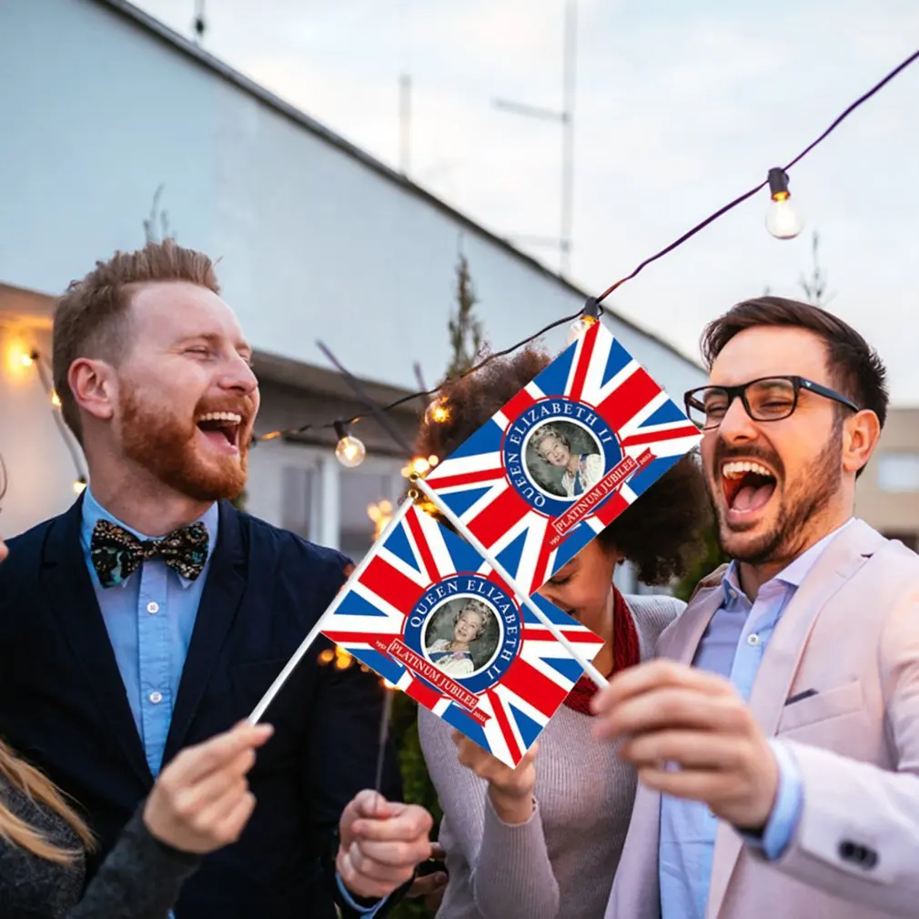 Флаги английской королевы флаг Великобритании с искусственными размахивающими