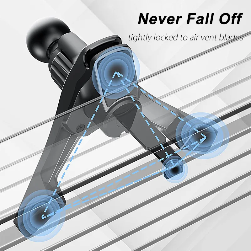 Upgrade Air Vent Car Phone Holder Clip for Round Shape Air Outlets 17mm 15mm 13mm Ball Head Gravity Magnetic Car Mount Bracket