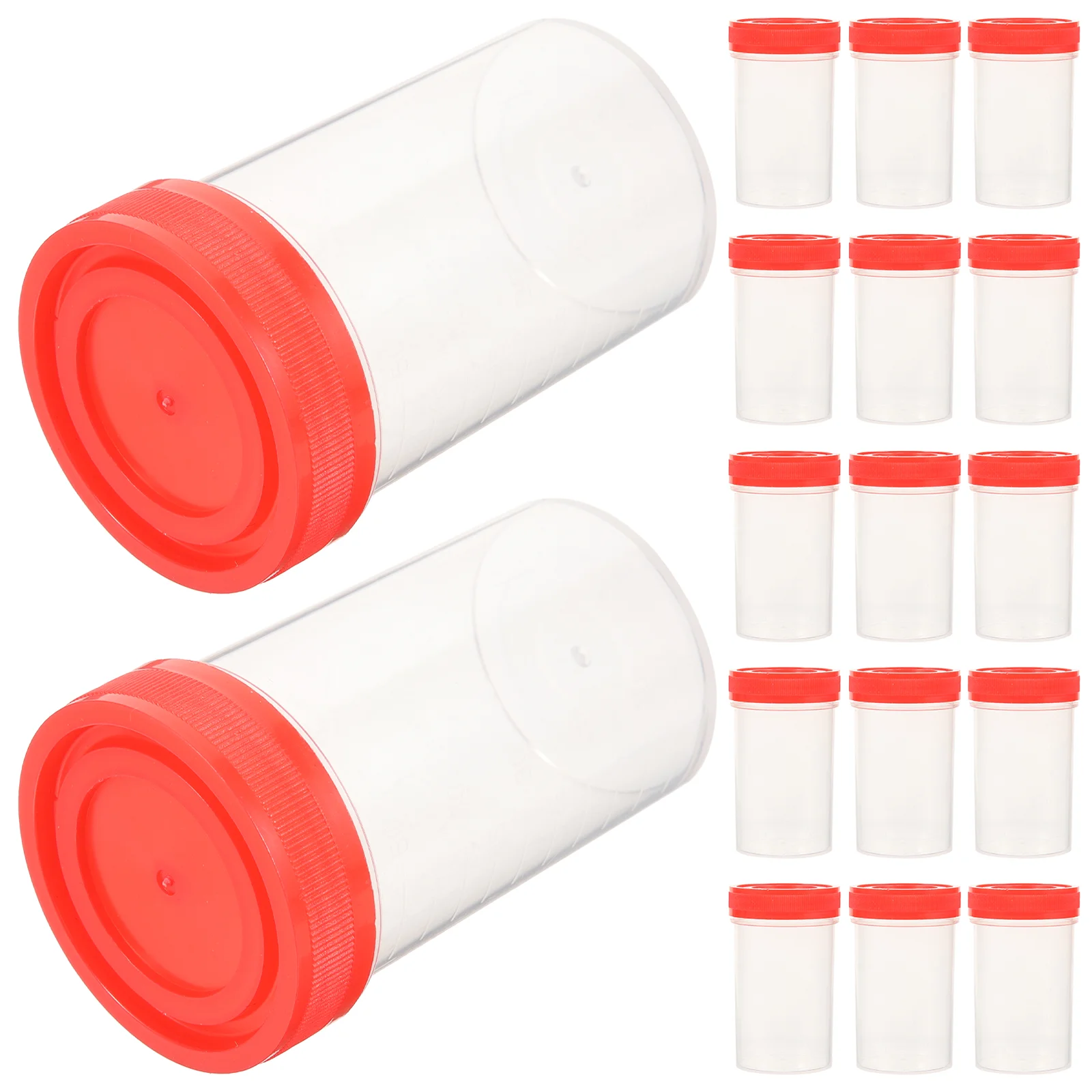 

25Pcs Practical Plastic Specimen Cup Plastic To Go Containers 60ml EO Sterile without Lable Laboratory Medical Use (Random