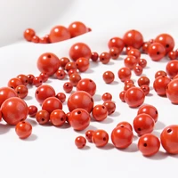 4 5 6 8 10mm red cinnabar beads round natural stone loose spacer beads for jewelry making charm bead diy bracelet accessories