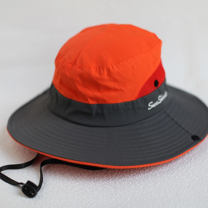 

Шляпа рыболовная с широкими полями для мужчин и женщин, Панама от солнца UPF 50 +, с защитой от ультрафиолета, с цепочкой и ремешком, летняя