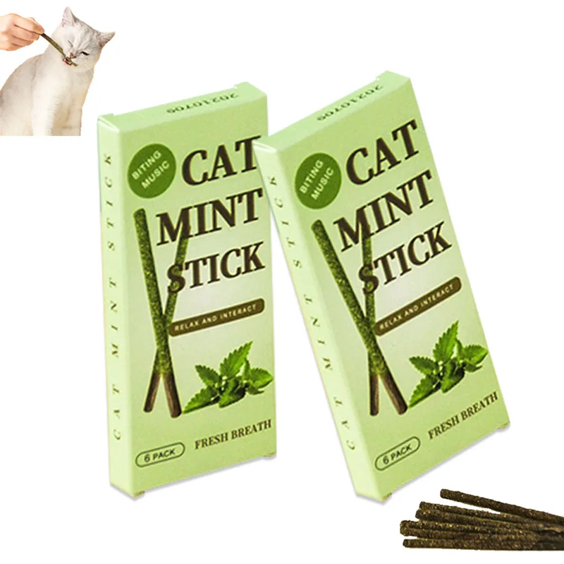

Natural Catnip Cat Chew Toy Teeth Cleaning Kitten Nibbling Funny Cat Stick Molar Teeth Cleaning Cat Treats Supplies Health