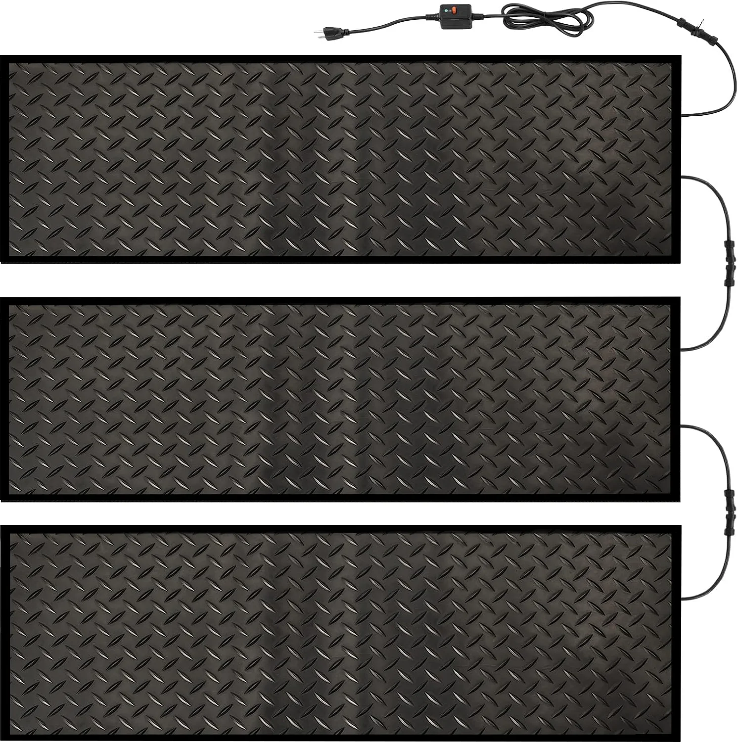 110 В 10x30 дюймов резиновый нагревательный коврик для плавления снега нескользящий