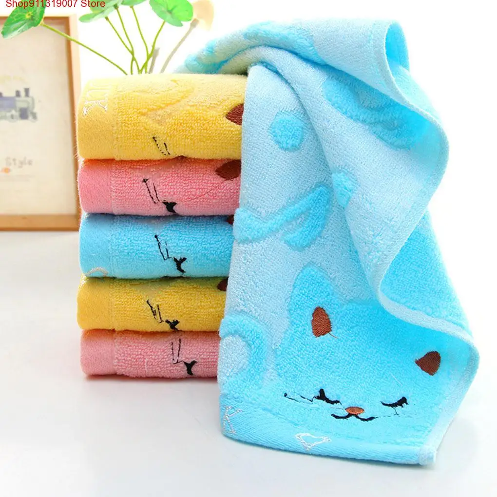 

Home Textile Non-twisted Bamboo Fiber Music Cat Baby Wash Towels Spa Facial Bath Towel handkerchief lace rasta