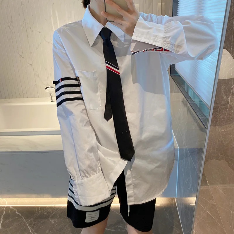 

Женская Повседневная рубашка с длинным рукавом, Высококачественная корейская мода на весну