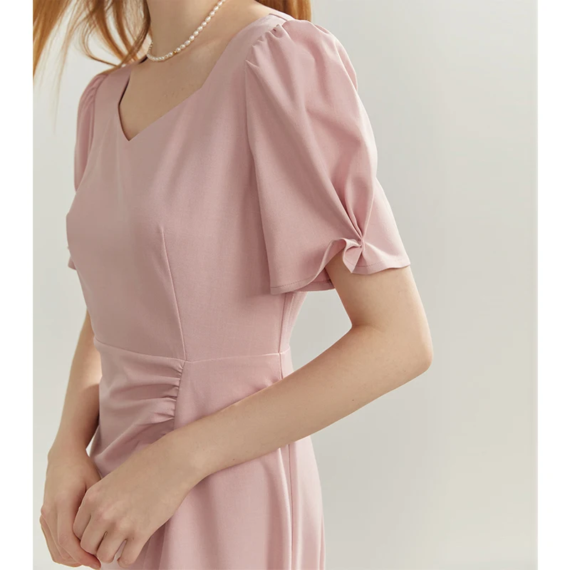 Женское платье EVNISI розового цвета из полиэстера