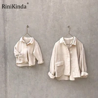 rinikinda 2022 new spring autumn fashion baby clothes boys girls cotton solid work coat causal jacket infant kids top outwear