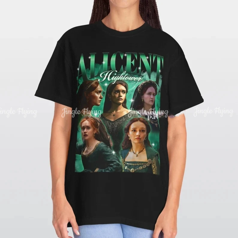 Рубашка House Of The Loong в стиле ретро футболка Alicent Hightower винтажная 90-х годов реп