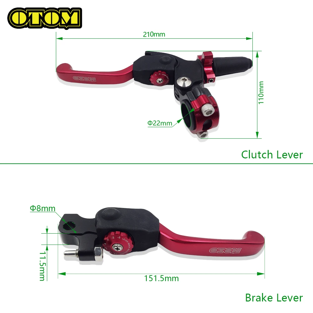 OTOM Универсальный 22 мм рычаг сцепления тормозной насос CNC Гидравлический Главный