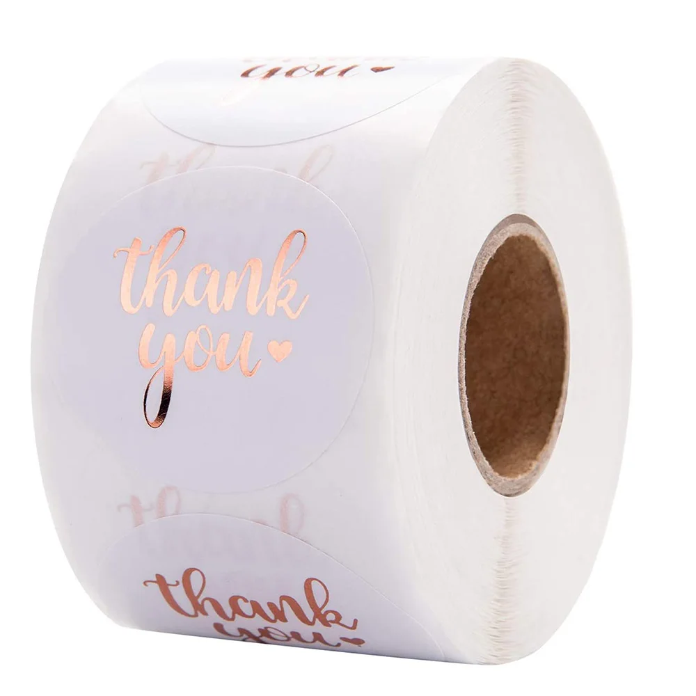 1 5 дюймов Золотая фольга этикетки наклейка спасибо для бизнеса пакет подарок