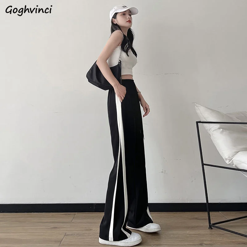 

Casual Pants Women Simple Wide Leg Full Length Design Korean Style Streetwear Ins Cozy Students Fashion All-match Newest Unisex