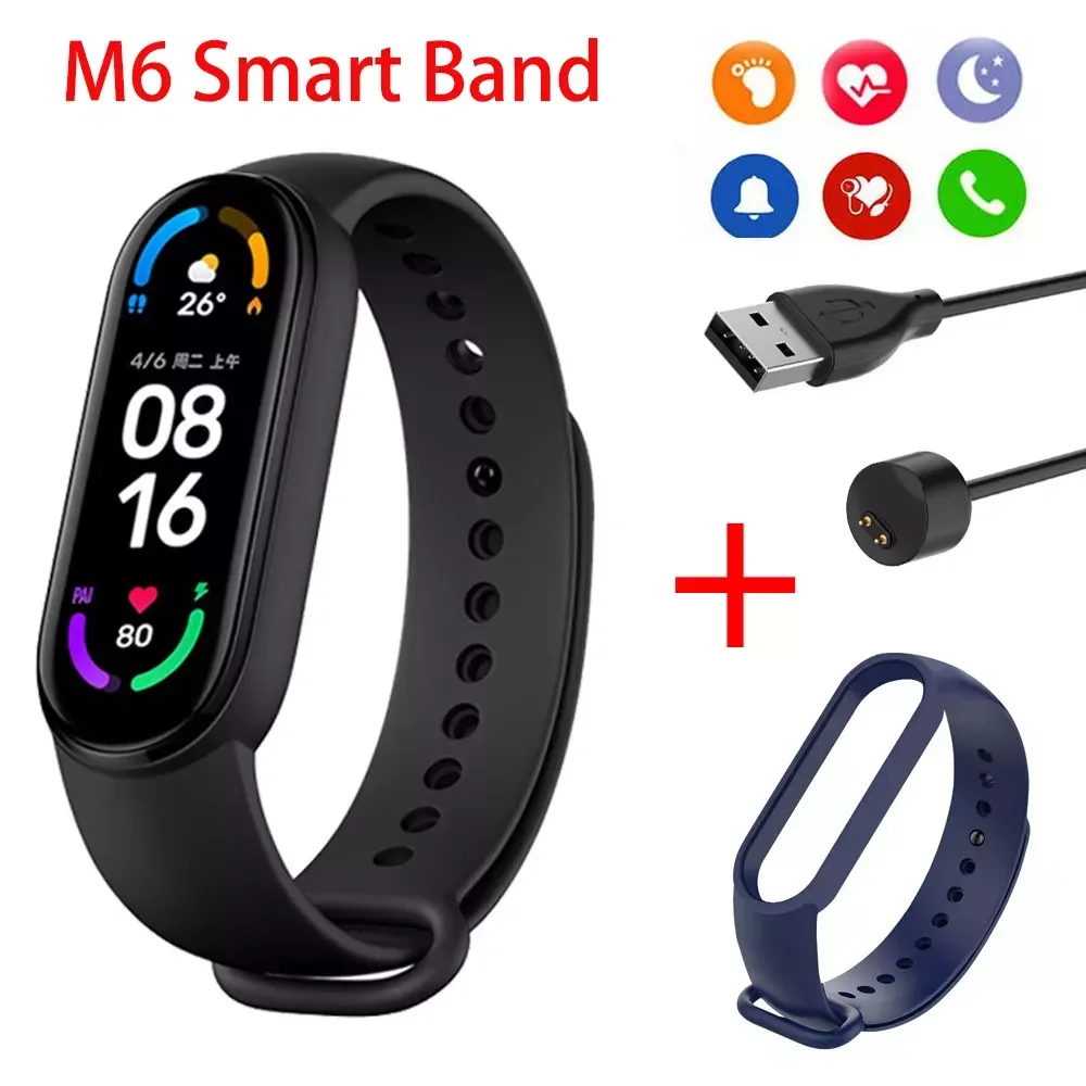 

M6 Smart Bracelet Men Women Smart Watch Heart Rate Blood Pressure Monitor Fitness Tracker Smartwatch For Android/IOS