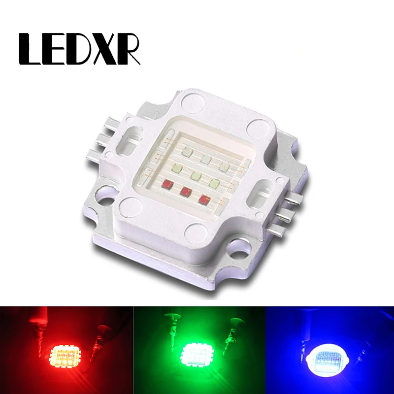 

Цветные мощные сценические лампы RGB, 10 Вт, полноцветные СВЕТОДИОДНЫЕ лампы высокой мощности