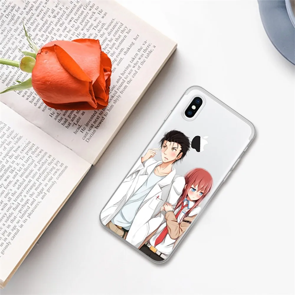 Чехол для телефона Steins Gate Okabe с аниме iPhone 16 15 8 7 6 6S Plus X SE XR XS 14 11 12 13 Mini Pro Max Mobile Case
