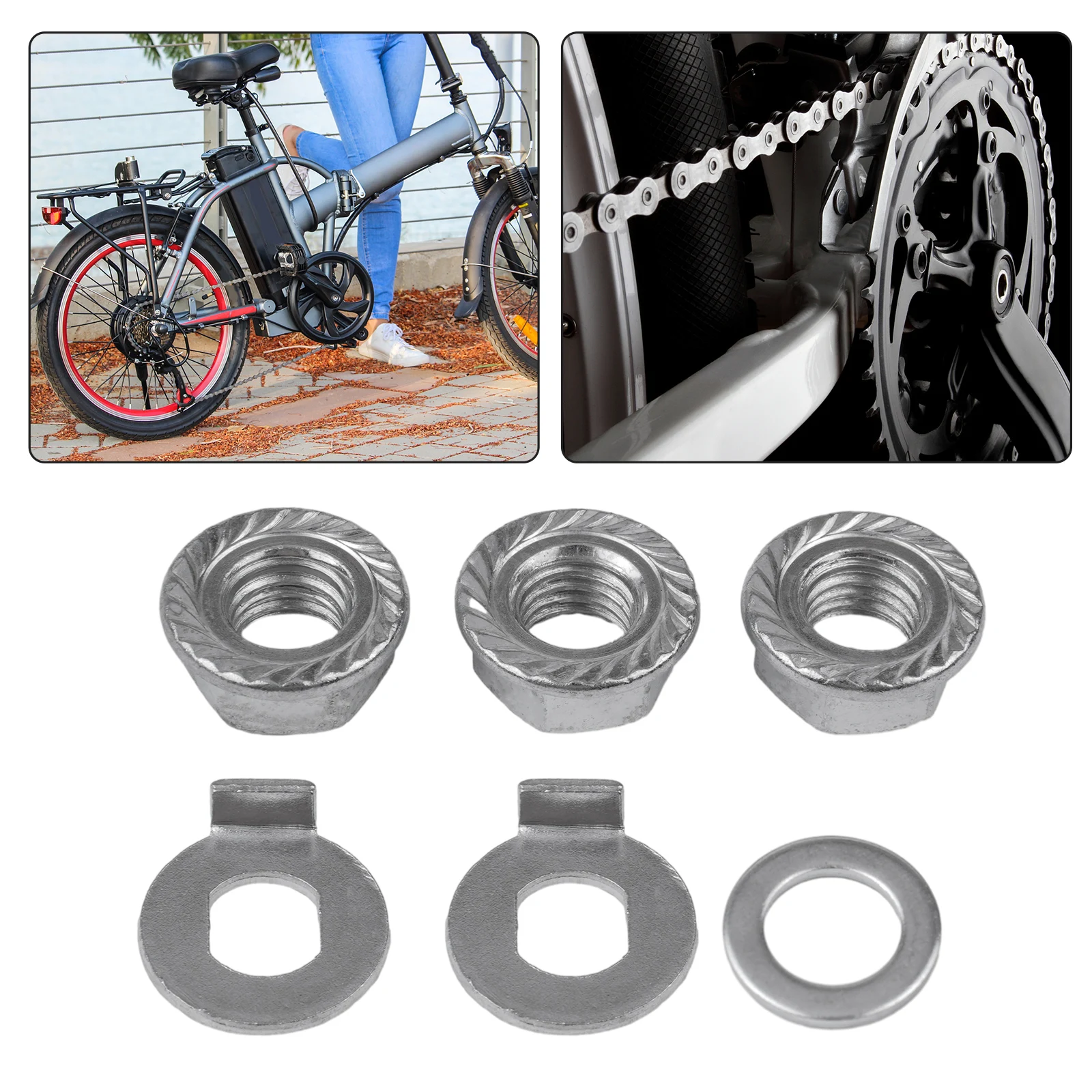 

12mm Steel E-Bike Hub Motor Nuts Safety Washer Front Or Rear Hub Motor Electric Bike Scooter Bicycle Replacement Parts Bicicleta