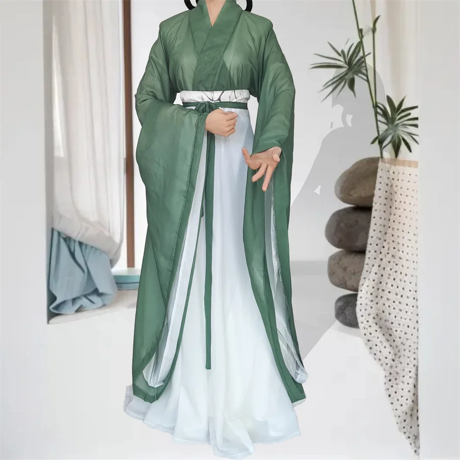 Женский костюм платье династии Хань с вышивкой танцевальная одежда