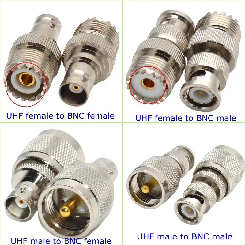 1Pcs SO239 PL259 UHF Male Female To BNC Male Female Connector Q9 BNC To UHF PL259 SO239 Right Angle Coax Fast Delivery Copper