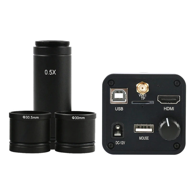 

36MP FHD HDMI USB WIFI 1080P промышленный видеомикроскоп камера для измерения + 0.5X C объектив для стерео биологического микроскопа