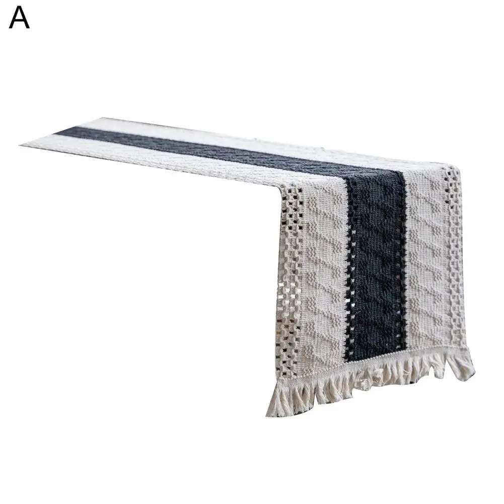 

Table Scarf Fade-resistant Table Runner Burlap Splicing Table Scarf