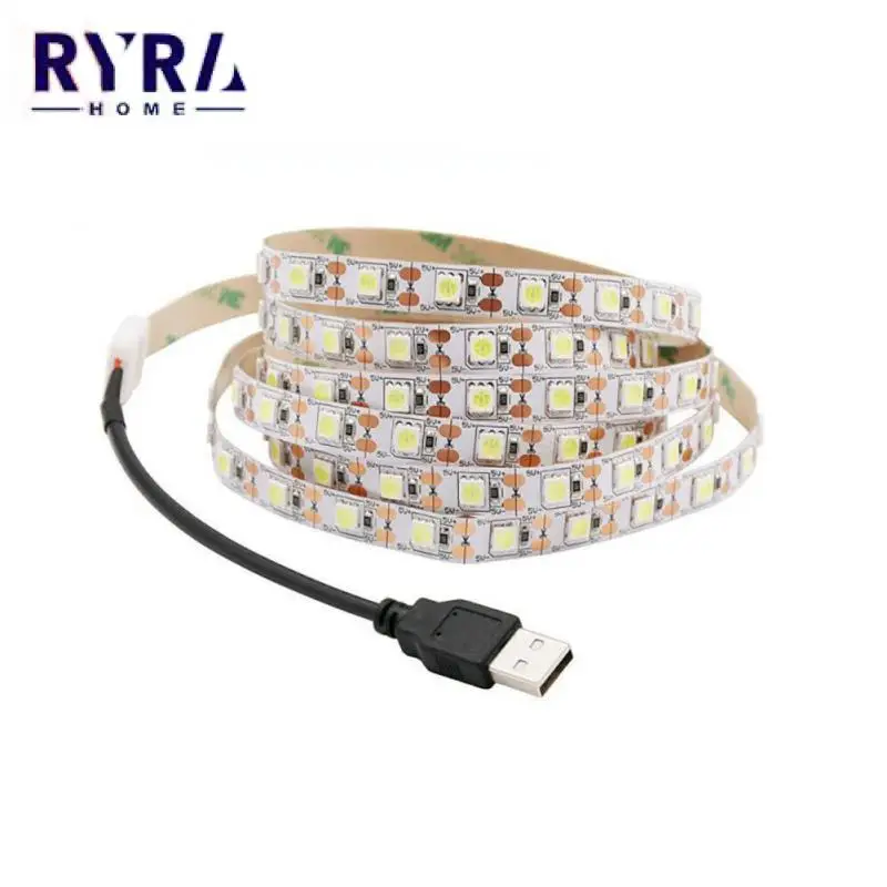 

USB Interface White Light 60 Lights LED Strip Ligths 5V TV Background Light 120 Degree Viewing Angle Lighting Fixtures Light