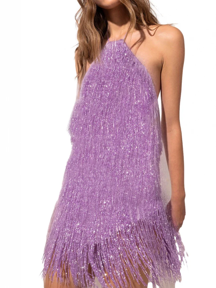 

Женское мини-платье с открытой спиной, без рукавов