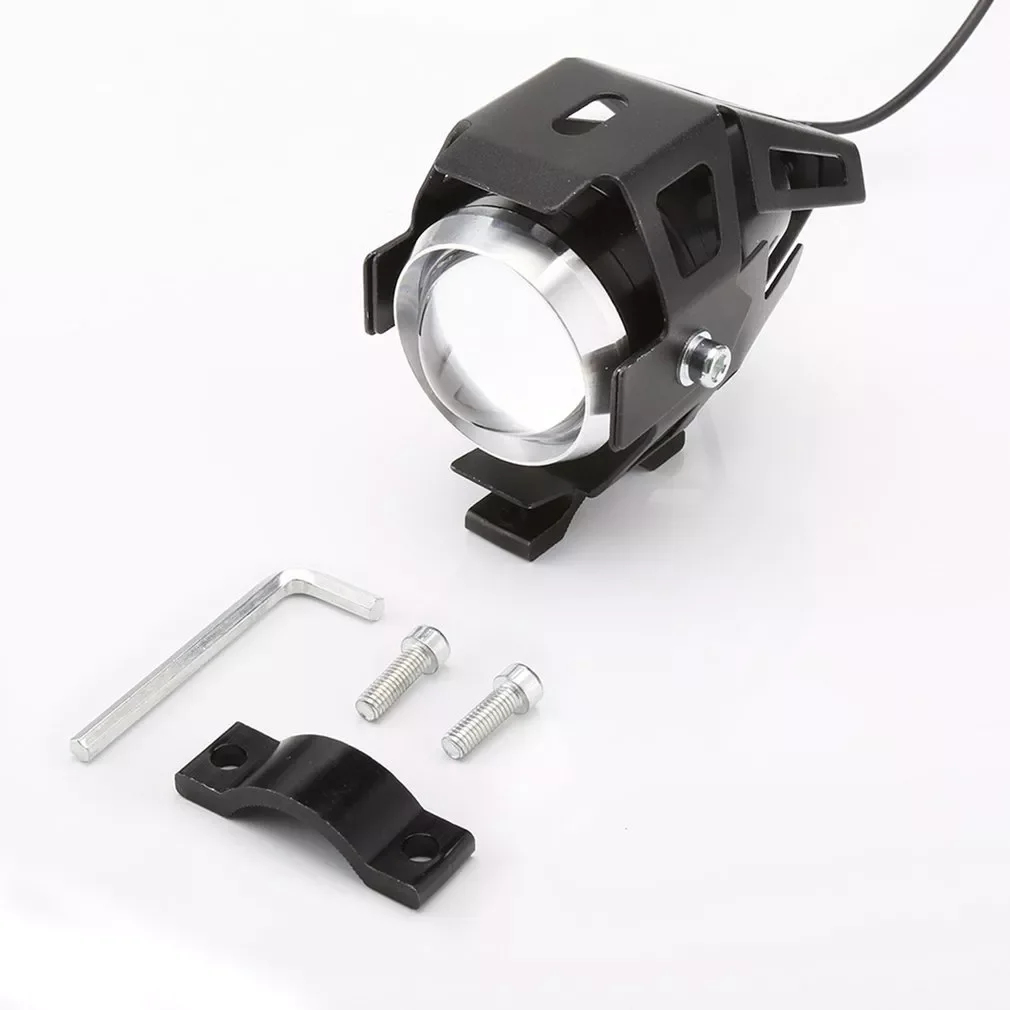 

1pc Motorcycle Headlight U5 LED Spotlights Moto Auxiliary Lightings DRL Motorbike Lamps Fog light Universal 12V For Bicycle Cars