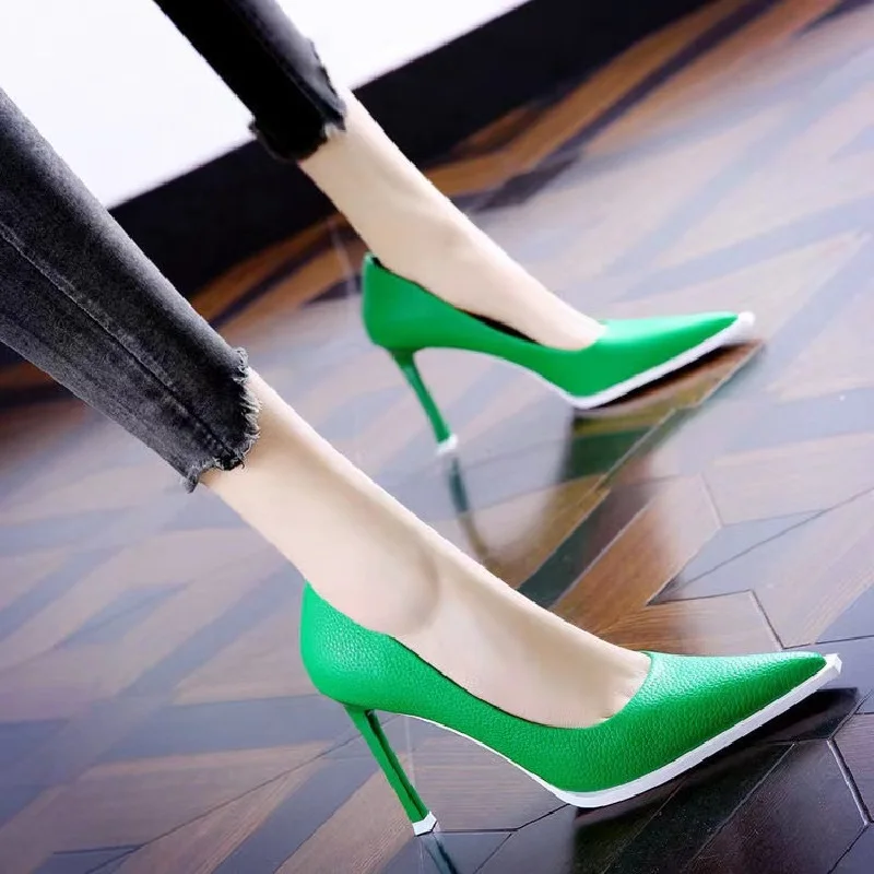 

Women's Shoes Pumps High Heels Sexy Stiletto Elegant Woman Pointed White Designer Luxury Slip-on Bridal Stripper Party Dresses