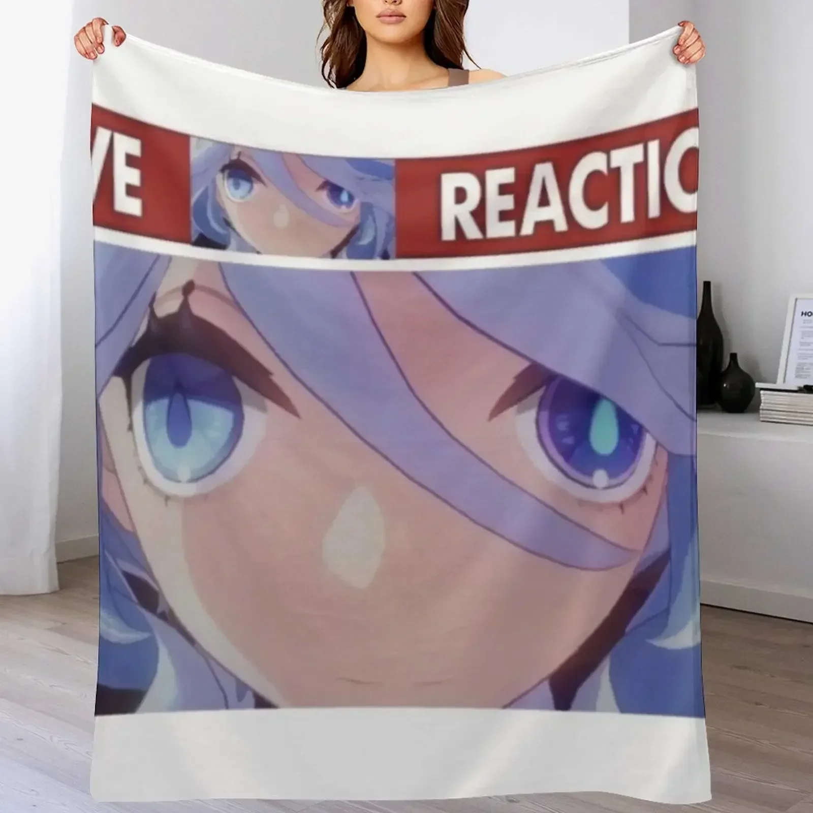 Широкое пушистое одеяло Furina Live Reaction для дивана одеяла