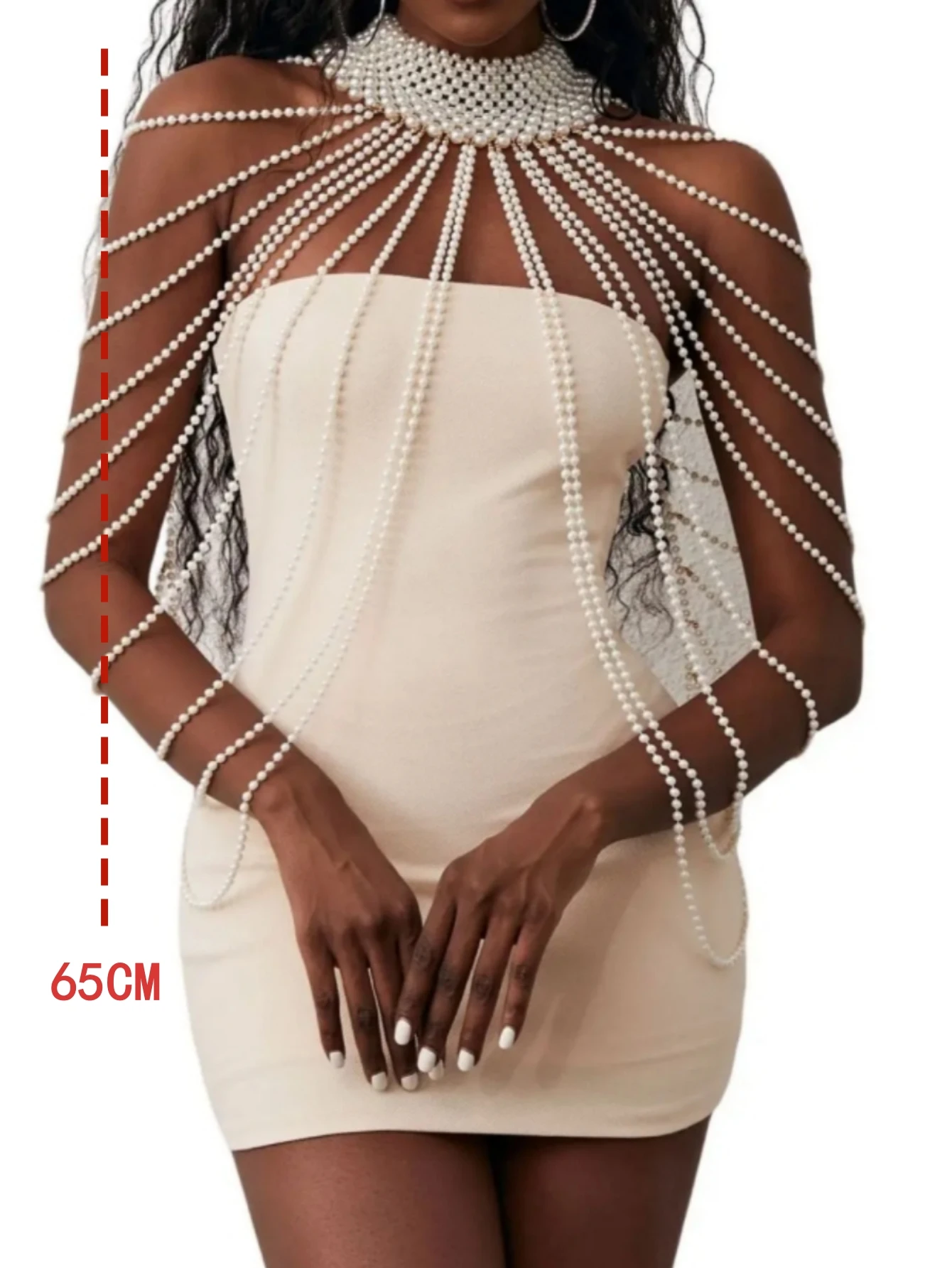 Женское Ожерелье на плечо с искусственным жемчугом 1 шт.