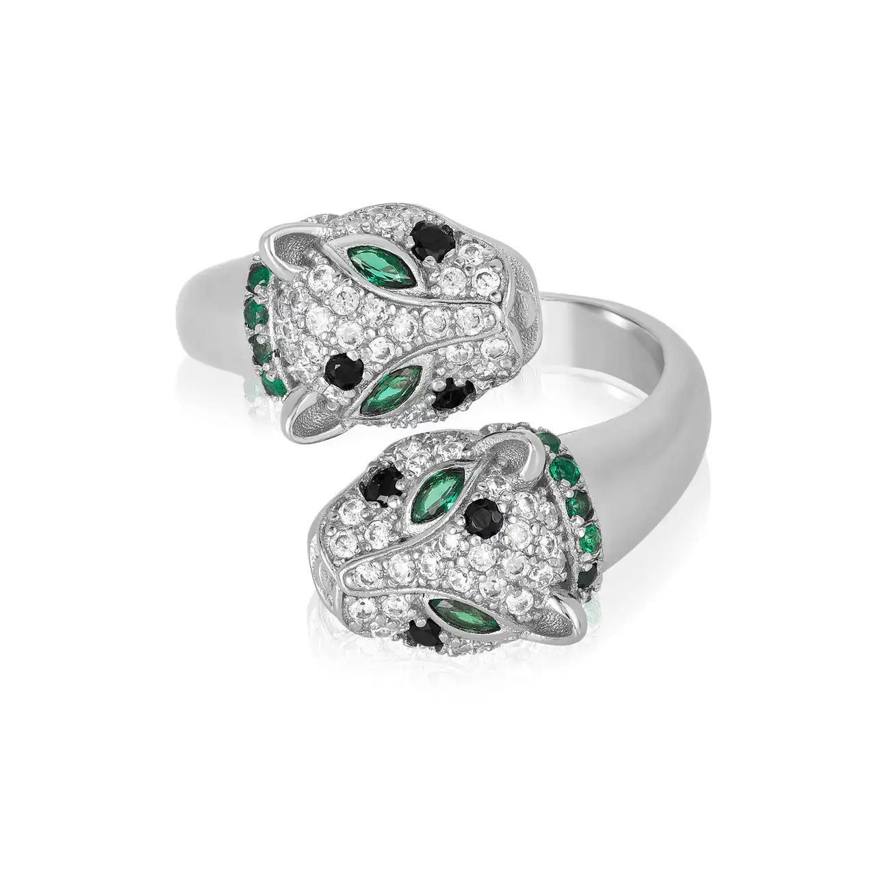 

Cool Animal Jaguar Leopard Head Open Adjusted Finger Women Rings