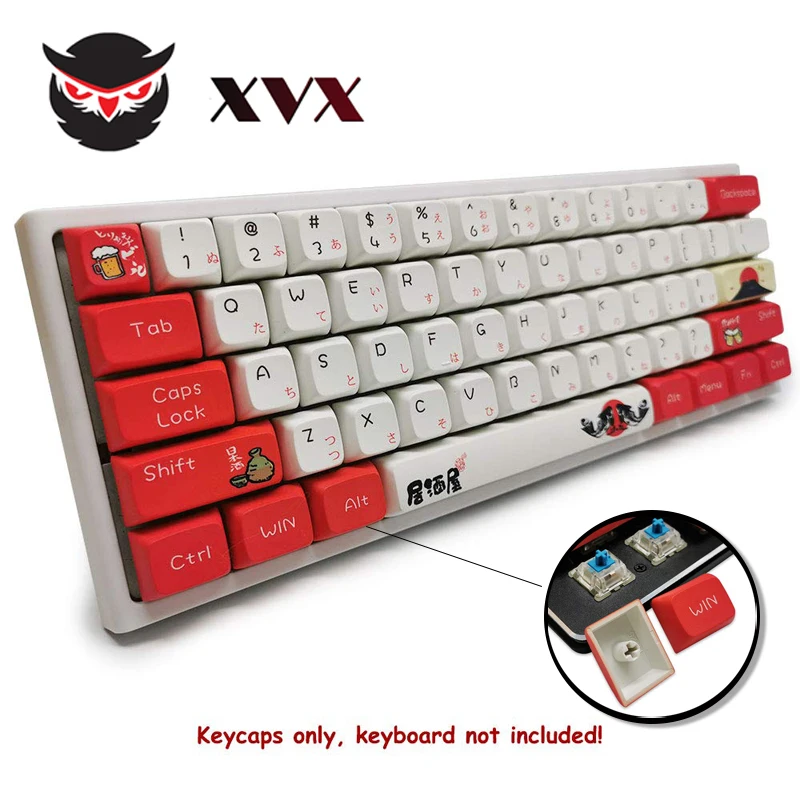 Японские колпачки для клавиш аниме XDA на заказ механических клавиатур Diy Pbt полный