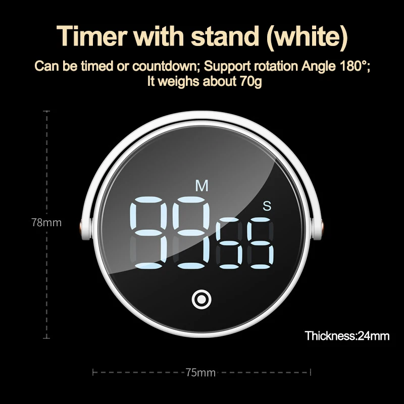 Магнитный Кухонный Таймер NOKLEAD Цифровой Ручной Счетчик Вращающийся Механический