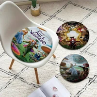 disney alice in wonderland art chair mat soft pad seat cushion for dining patio home office indoor outdoor garden sofa cushion