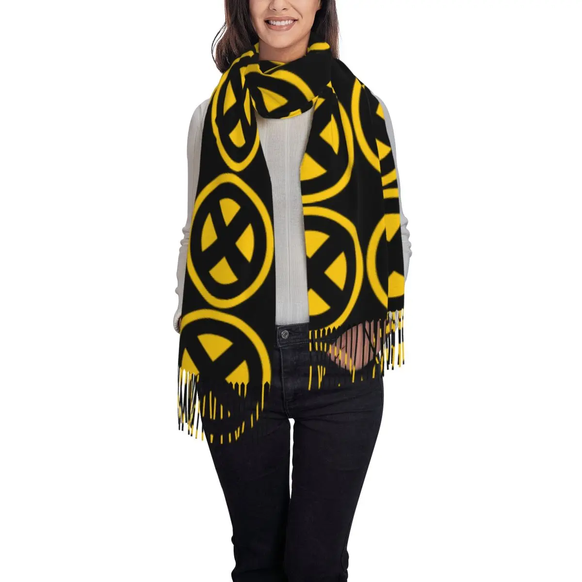 Оригинальные зимние женские шарфы Superhero Wolverine женский шарф с кисточками